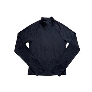 NIKE Sportswear Icon Clash Women's Mock Long-Sleeve Top Black MEDIUM